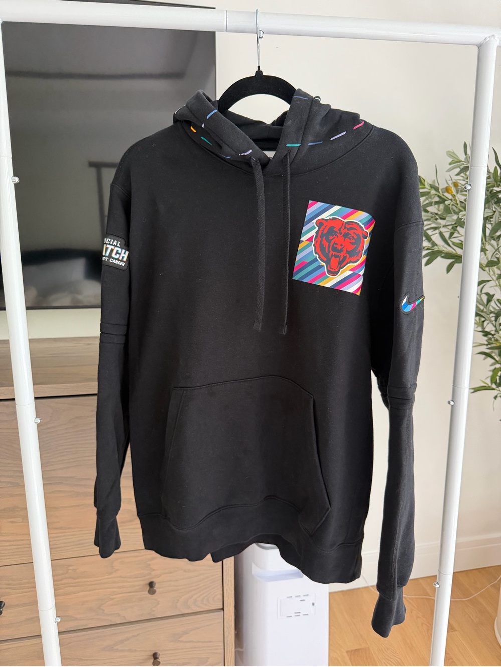 Rare Black and Rainbow Chicago Bears Nike Hoodie
